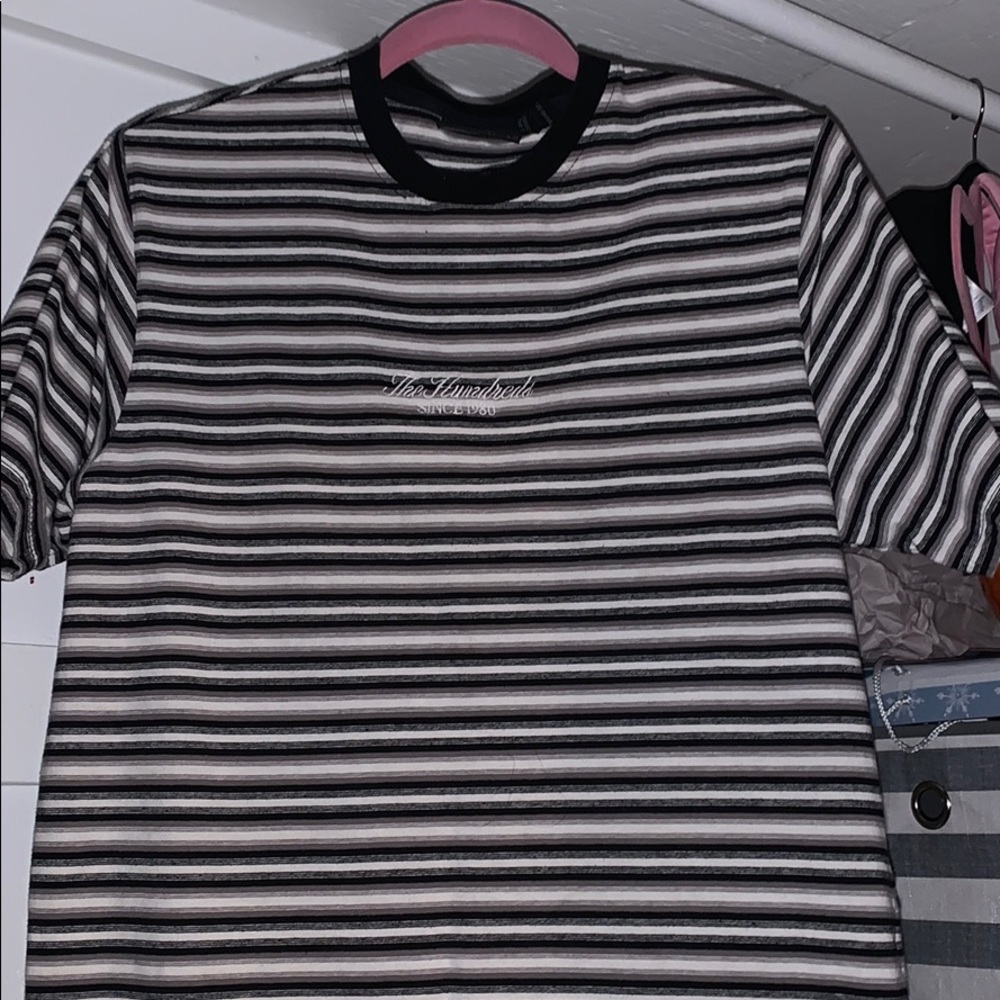The hundreds black stripped shirt
